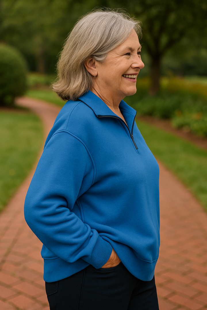 Women’s Quarter Zip Knit Pullover Sweater