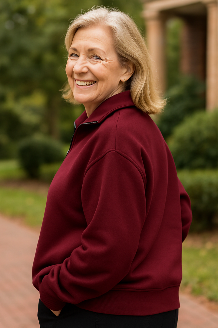 Women’s Quarter Zip Knit Pullover Sweater