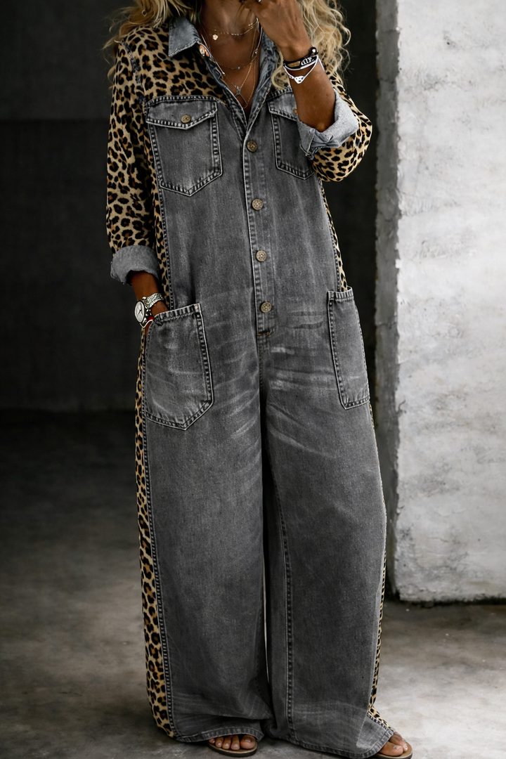 Women’s One-Piece Shirt Jumpsuit