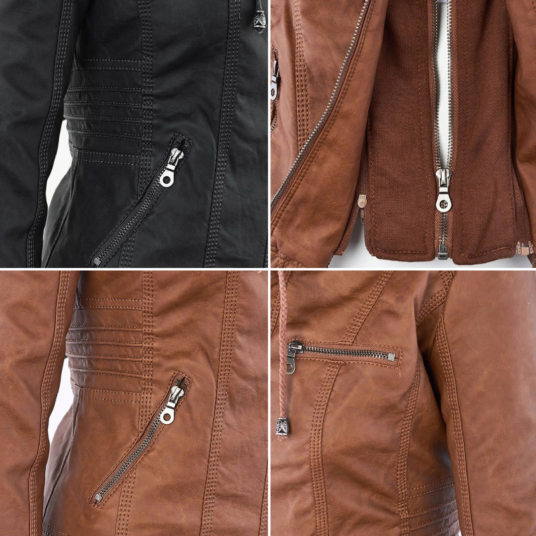 Women’s Hooded Moto Jacket