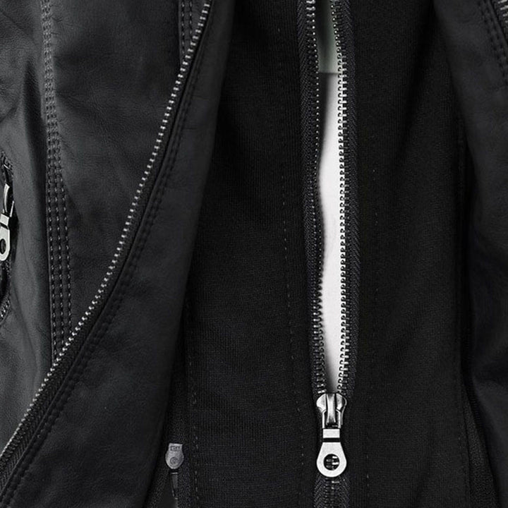 Women’s Hooded Moto Jacket