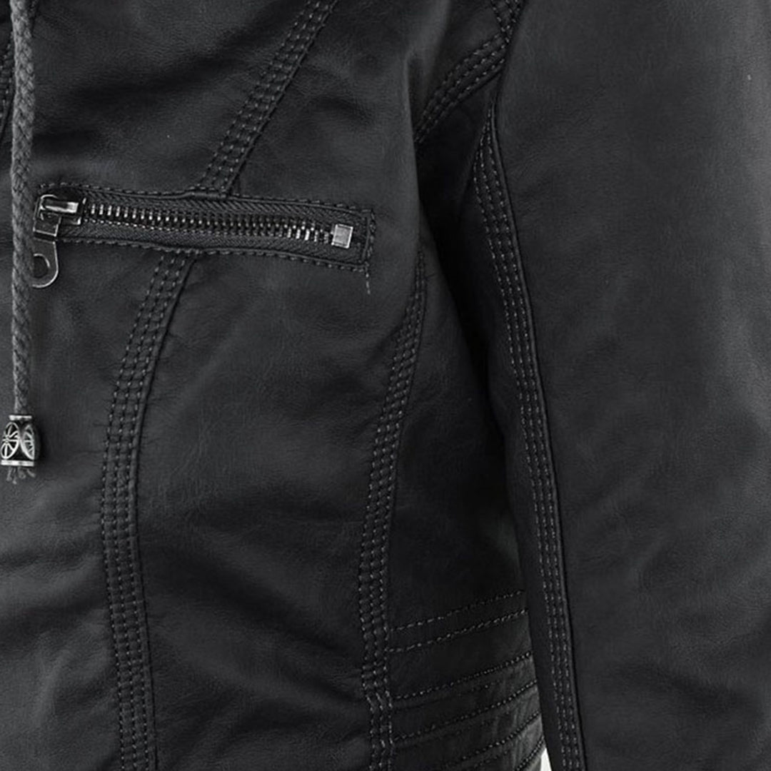 Women’s Hooded Moto Jacket
