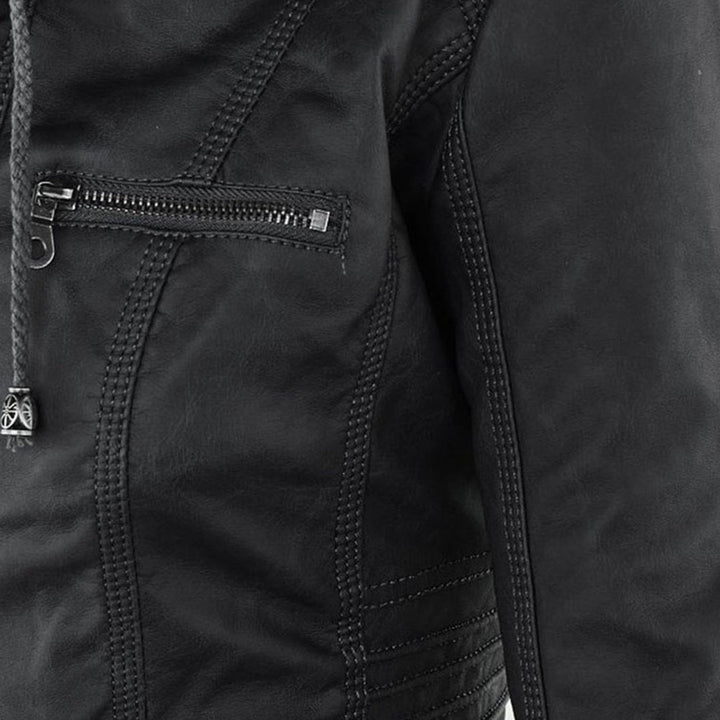Women’s Hooded Moto Jacket