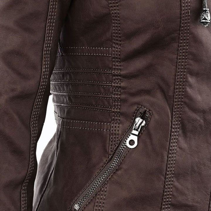 Women’s Hooded Moto Jacket
