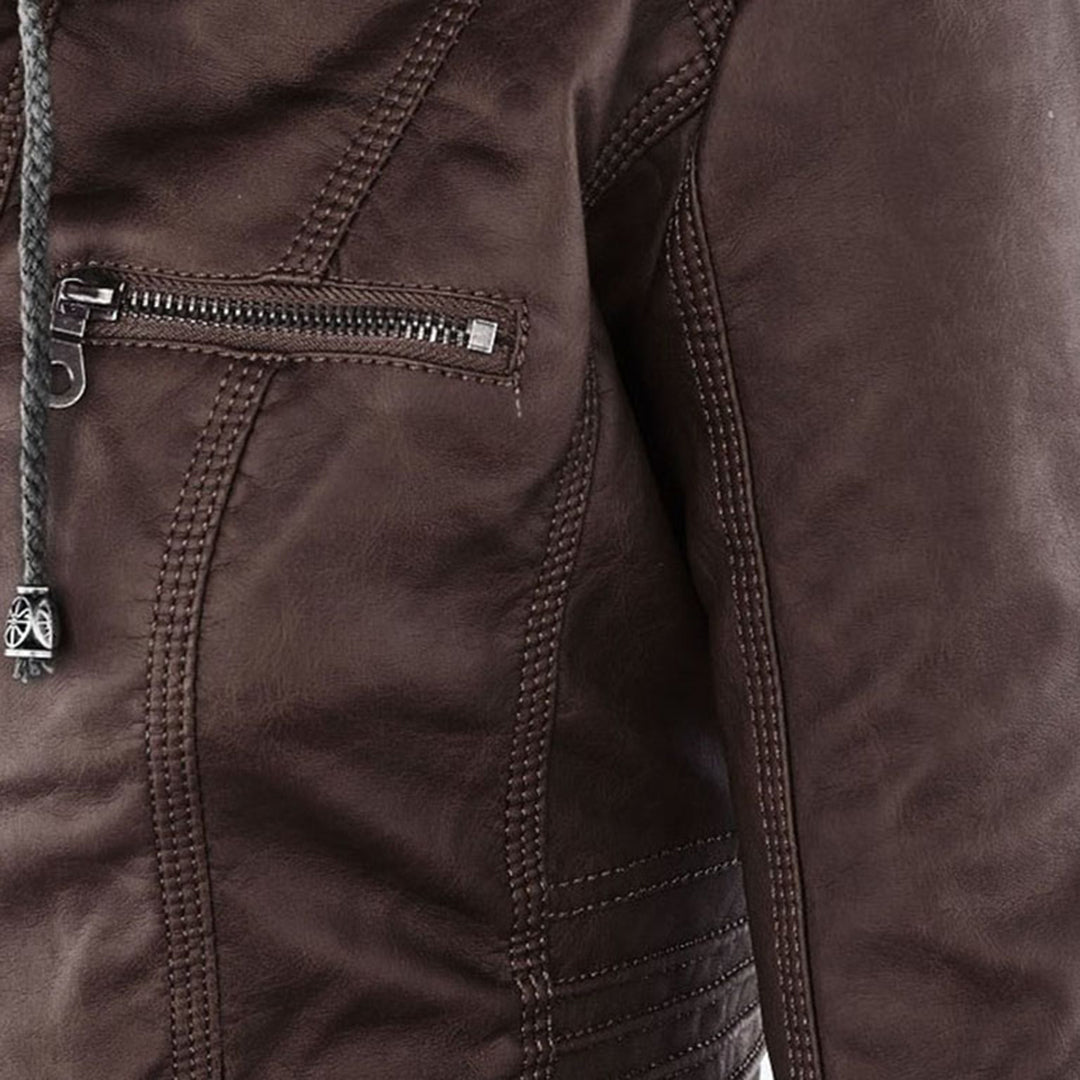 Women’s Hooded Moto Jacket