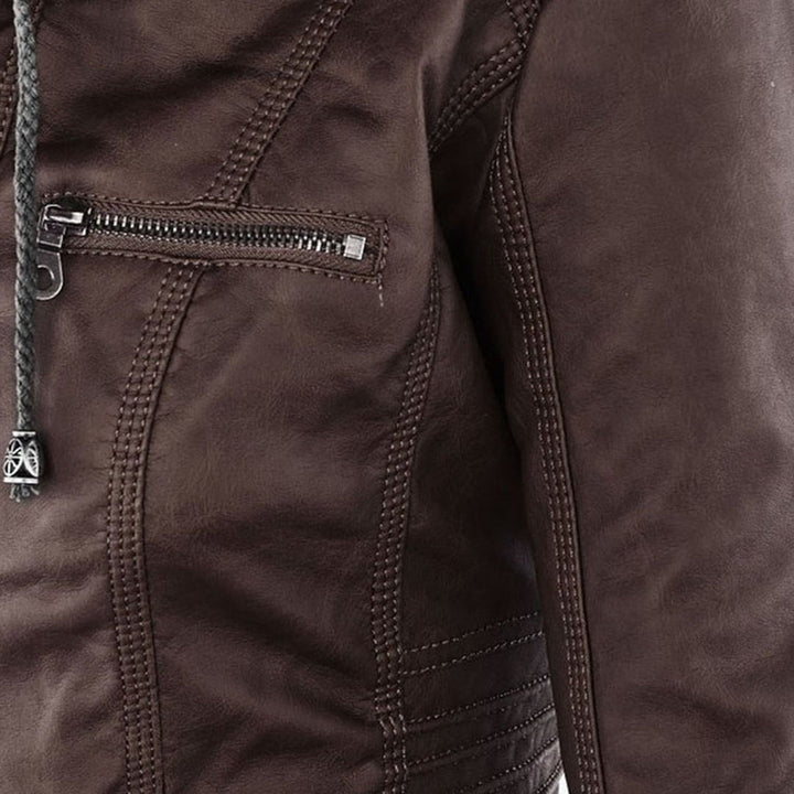 Women’s Hooded Moto Jacket