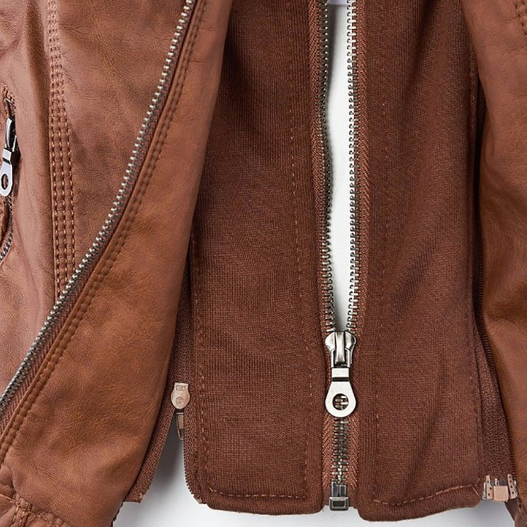 Women’s Hooded Moto Jacket