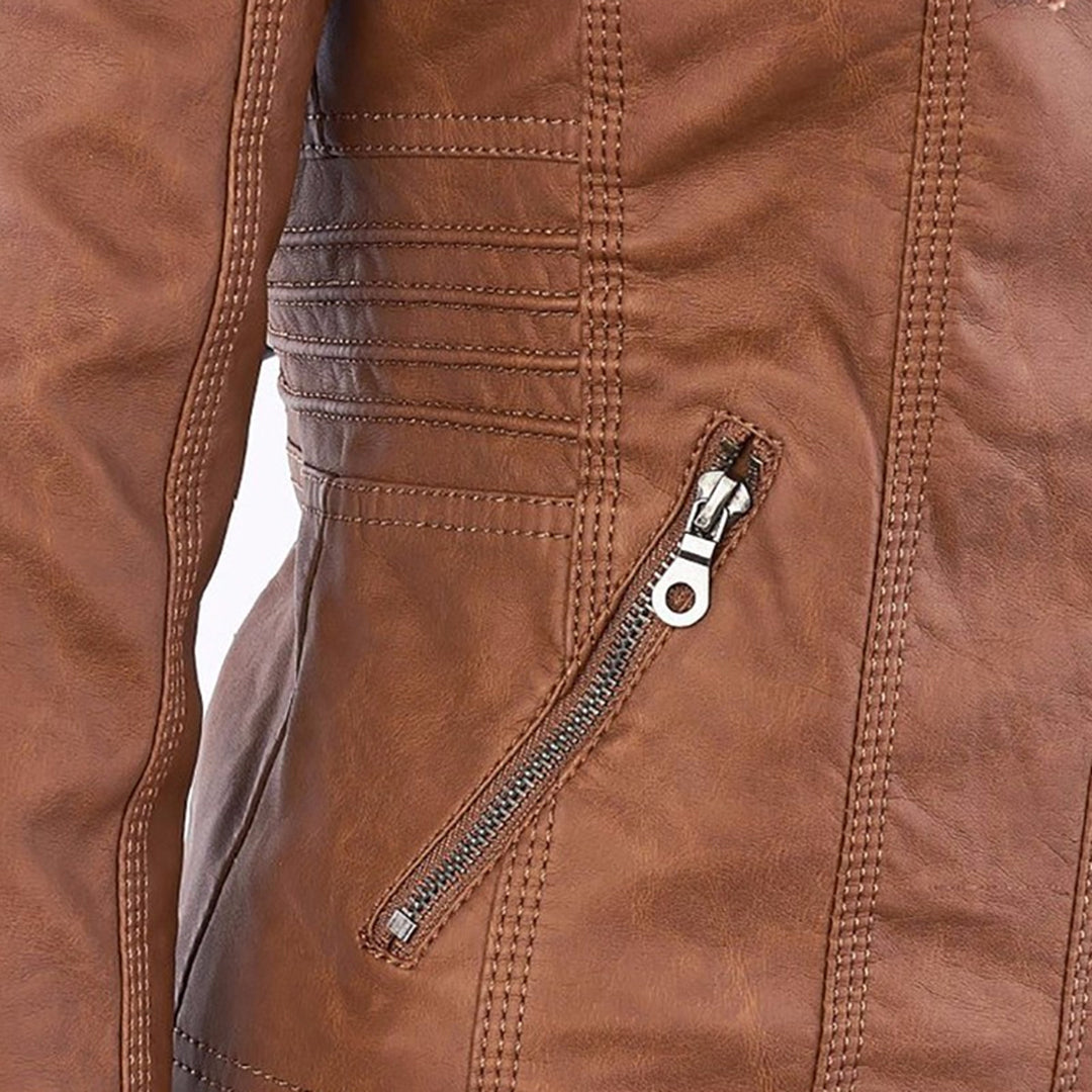 Women’s Hooded Moto Jacket