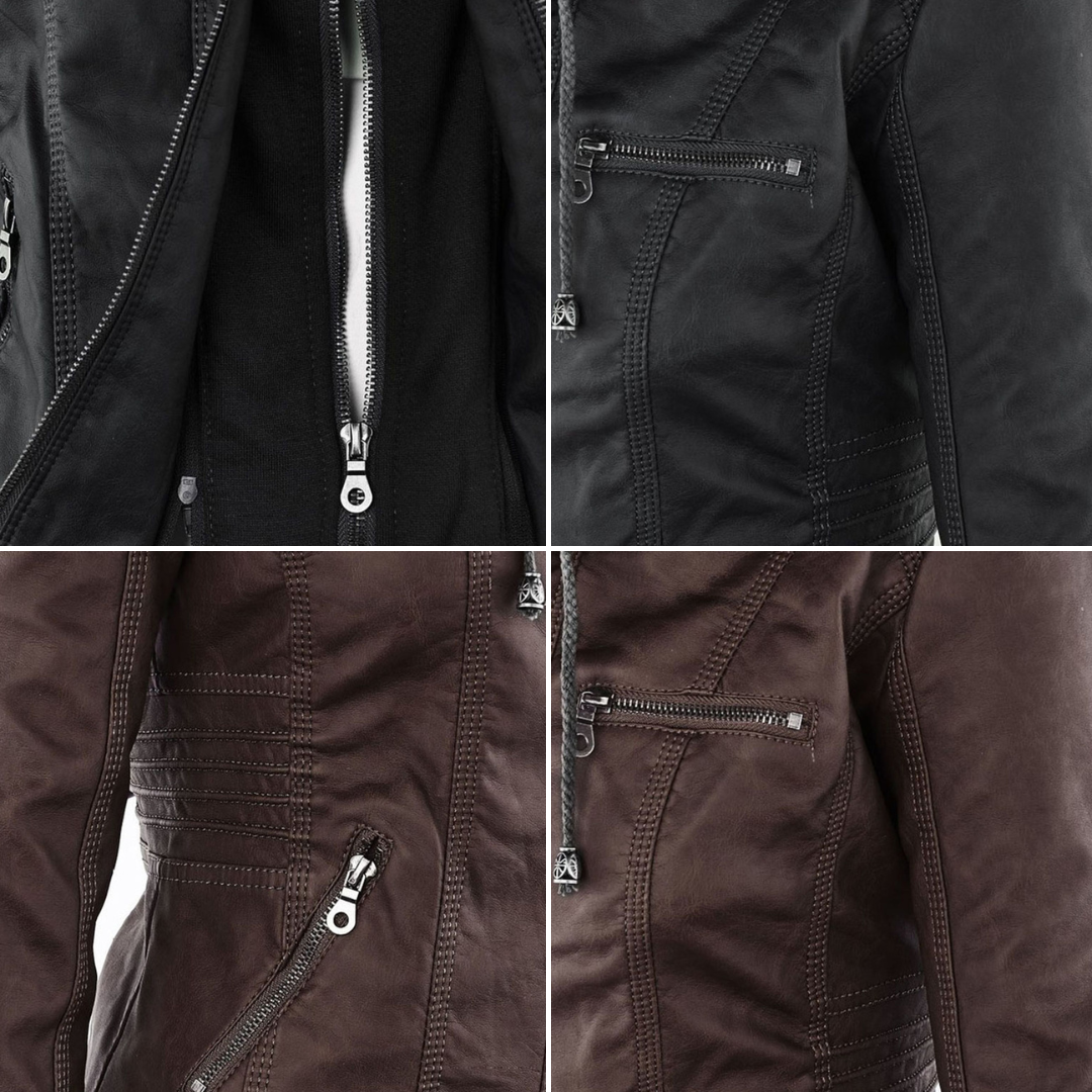 Women’s Hooded Moto Jacket