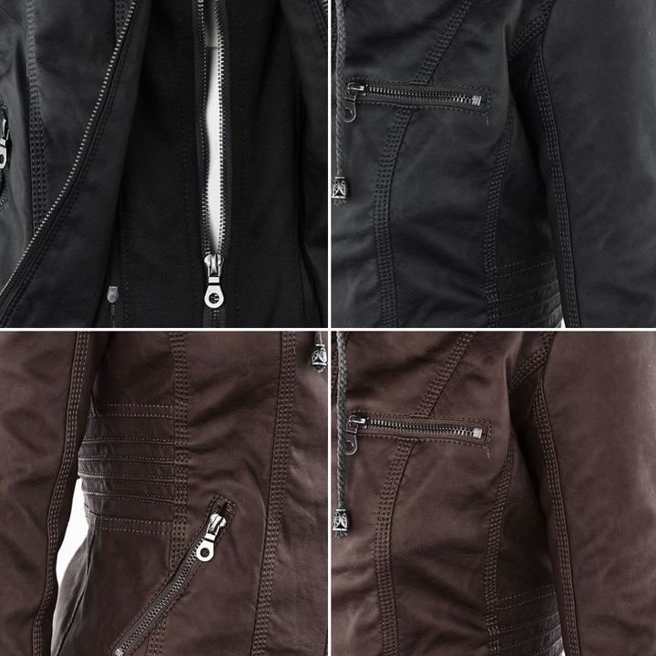 Women’s Hooded Moto Jacket
