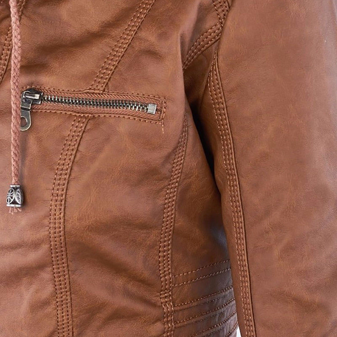 Women’s Hooded Moto Jacket