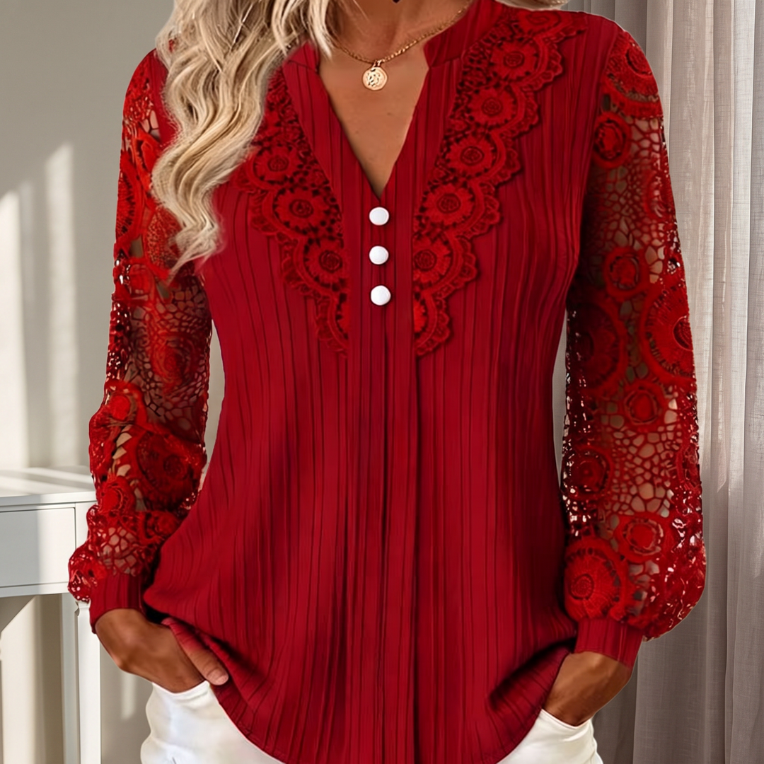 Women’s V-Neck Dressy Blouse