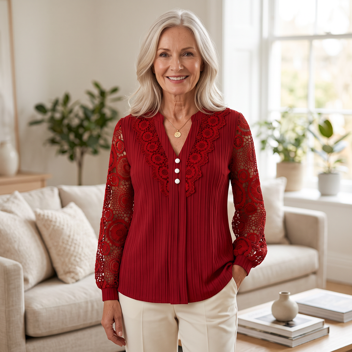 Women’s V-Neck Dressy Blouse