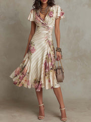 Women’s Vintage Floral Midi Dress