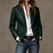 Women’s Herringbone Printed Panel Blazer
