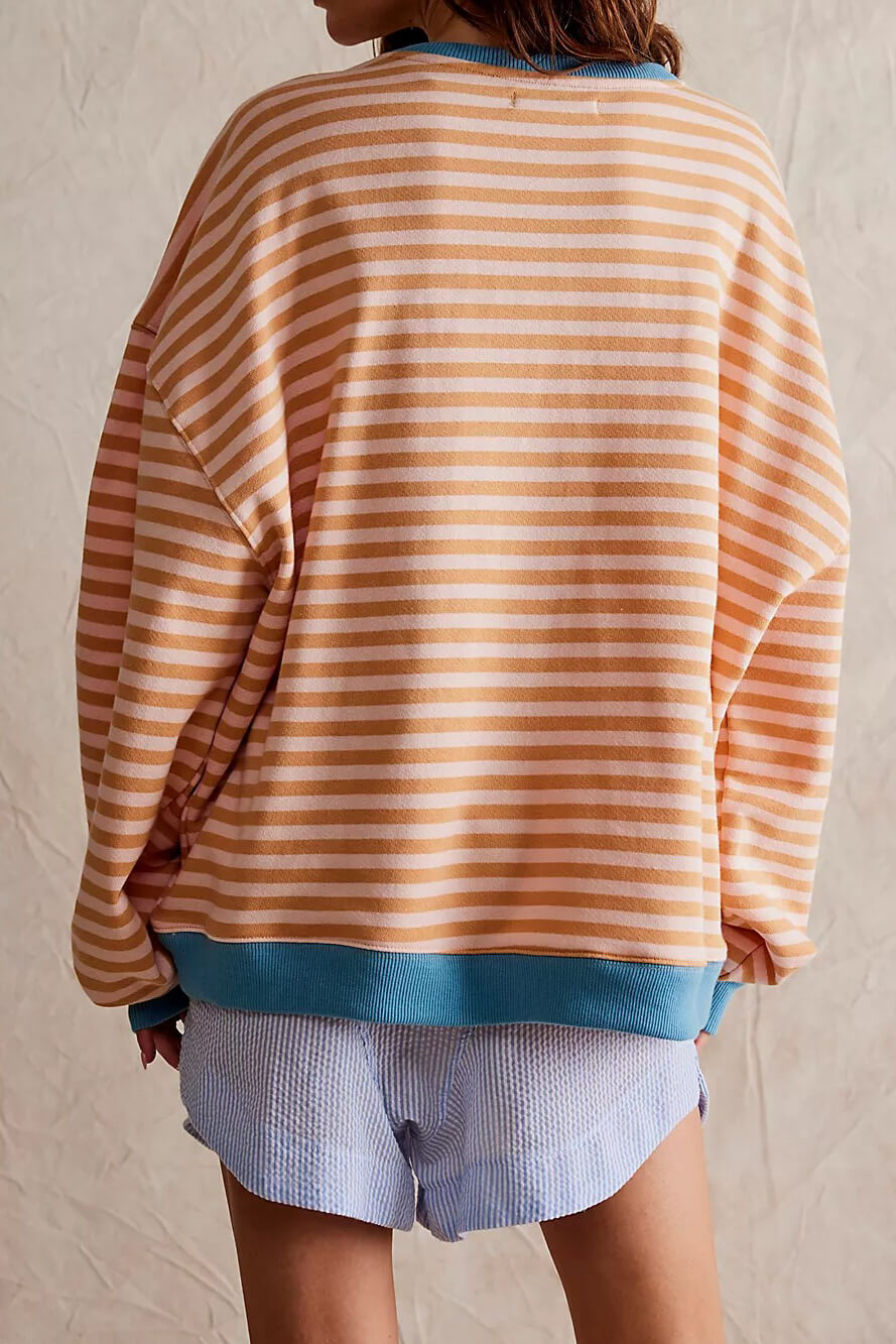 Women’s Striped Knit Pullover Sweater