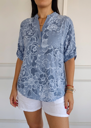 Women’s Floral Print Casual Blouse
