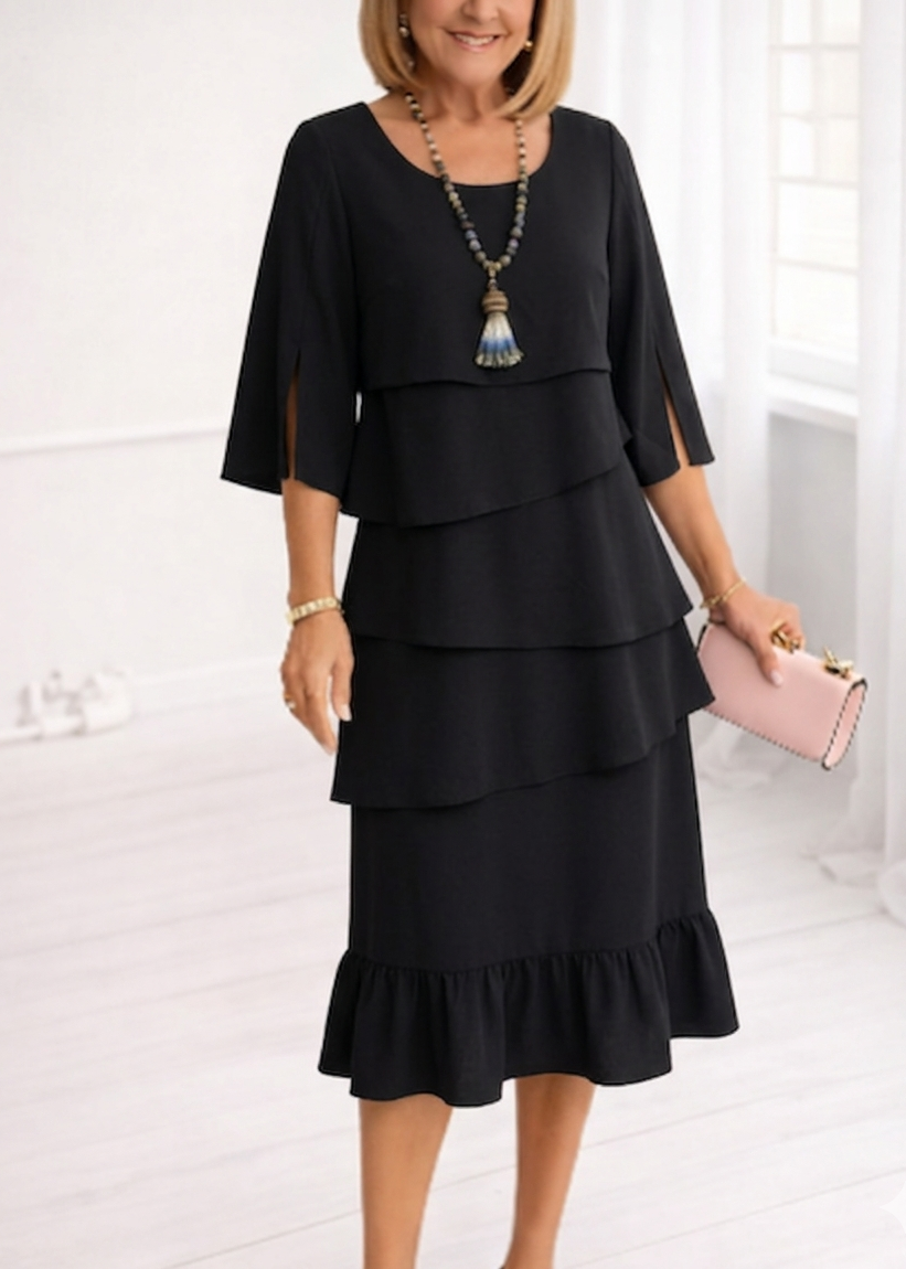 Women’s Elegant Ruffle Cocktail Dress