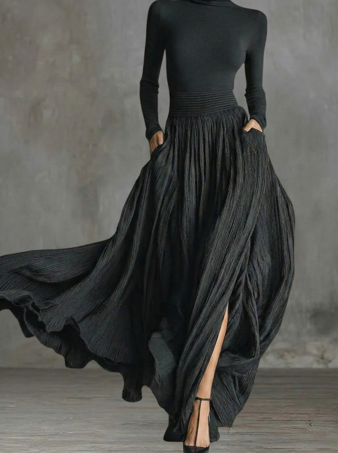 Women’s High Waist Flowy Maxi Dress