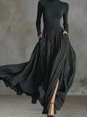 Women’s High Waist Flowy Maxi Dress
