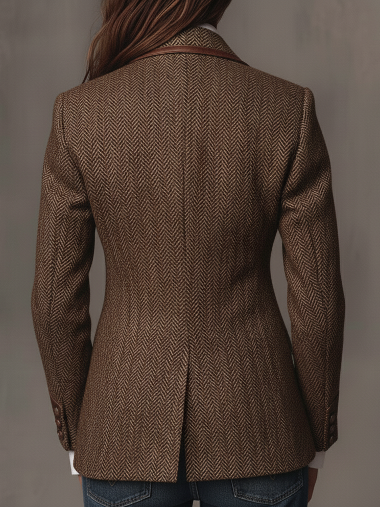 Men’s Herringbone Printed Panel Blazer