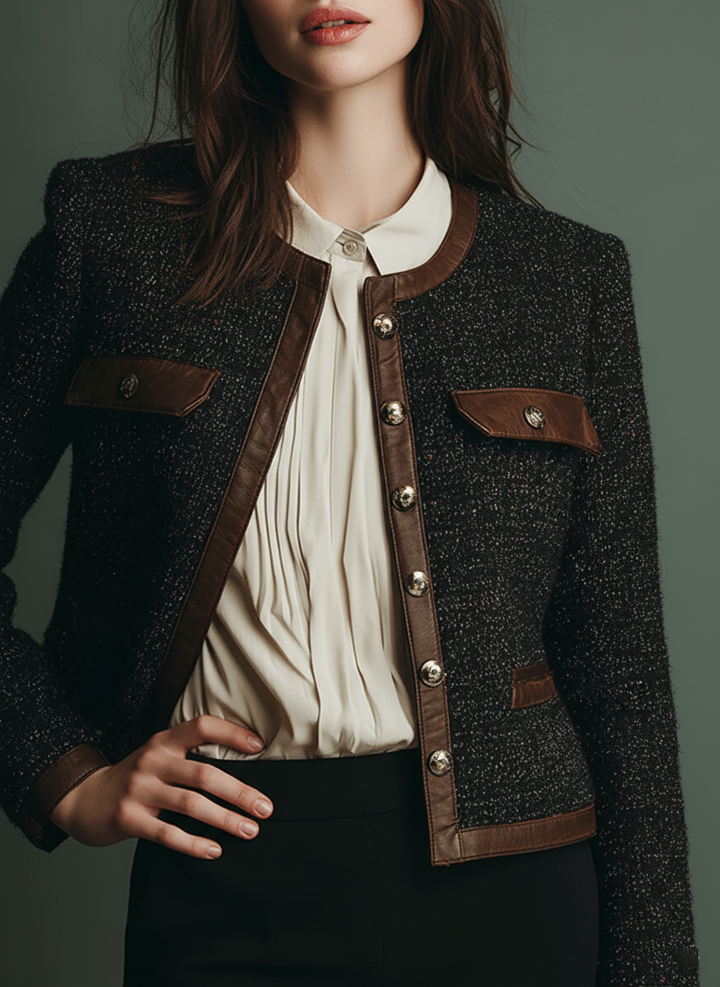 Women’s Vintage Contrast Trim Blazer