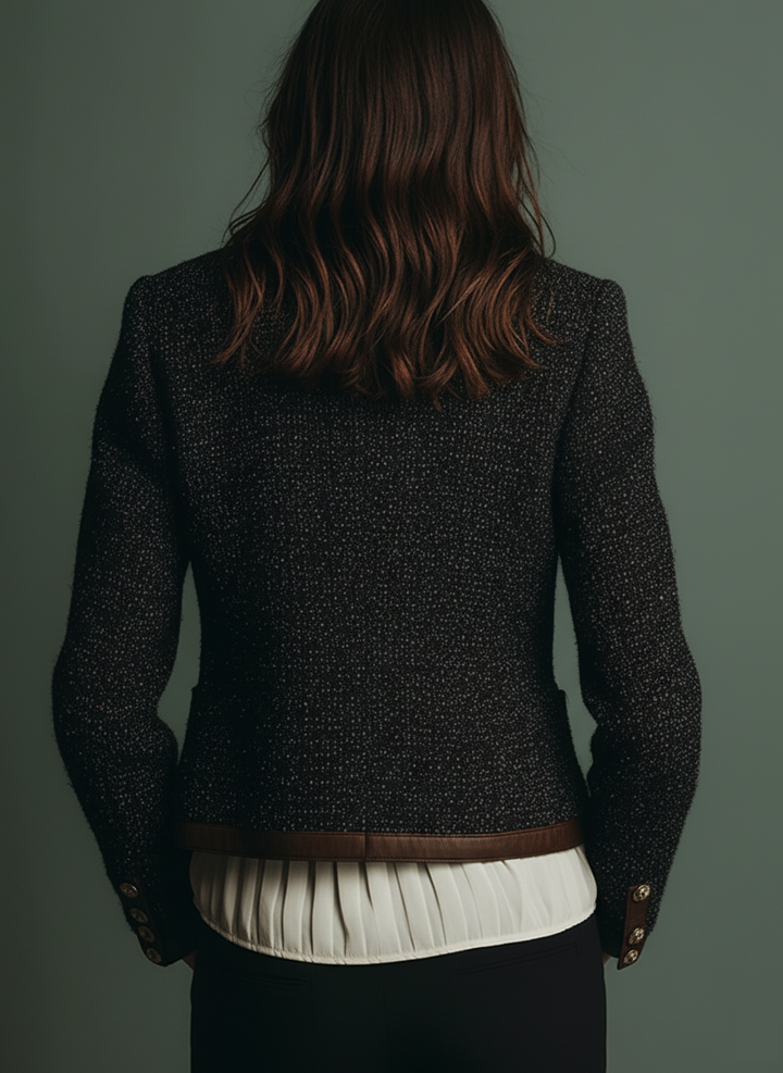 Women’s Vintage Contrast Trim Blazer