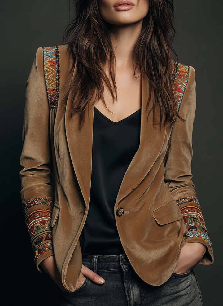 Women’s Bohemian Embroidered Blazer