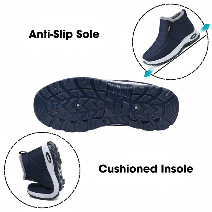 Women’s Blue Quilted Slip On Ankle Boots