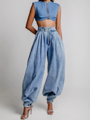 Women’s High-Waisted Balloon Leg Jeans
