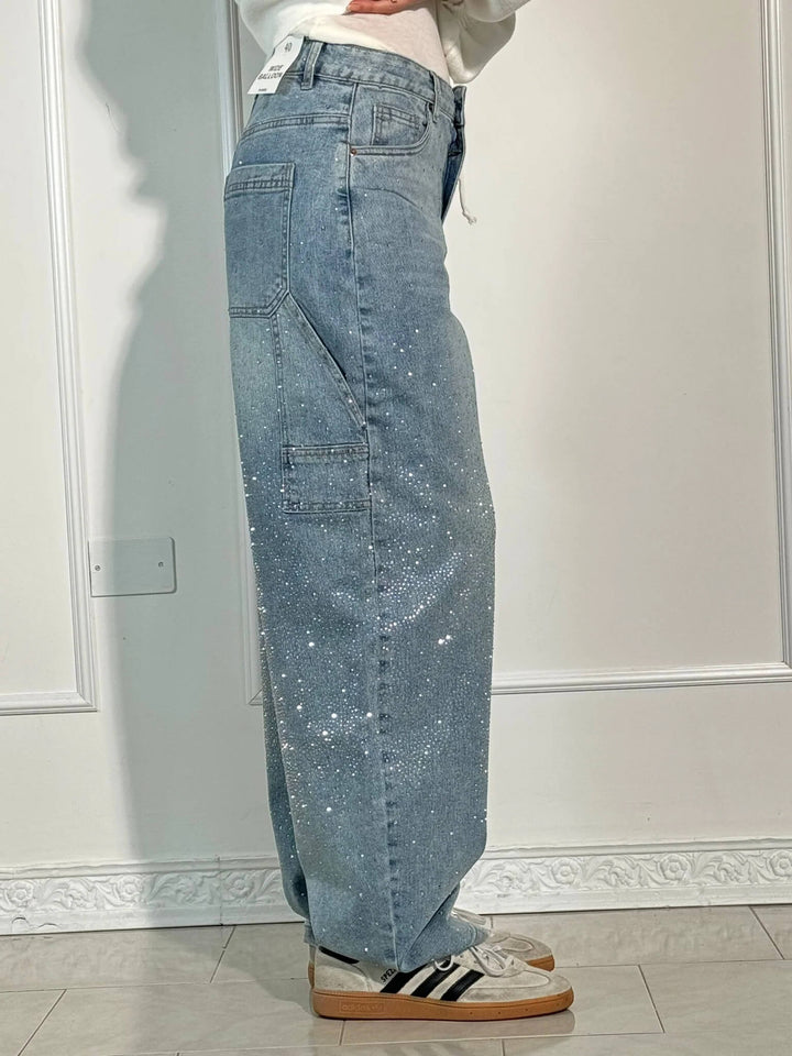 Women’s Diamond Print Straight-Leg Trousers