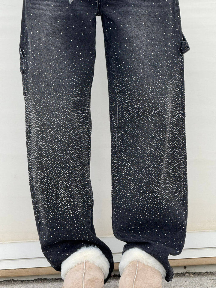 Women’s Diamond Print Straight-Leg Trousers