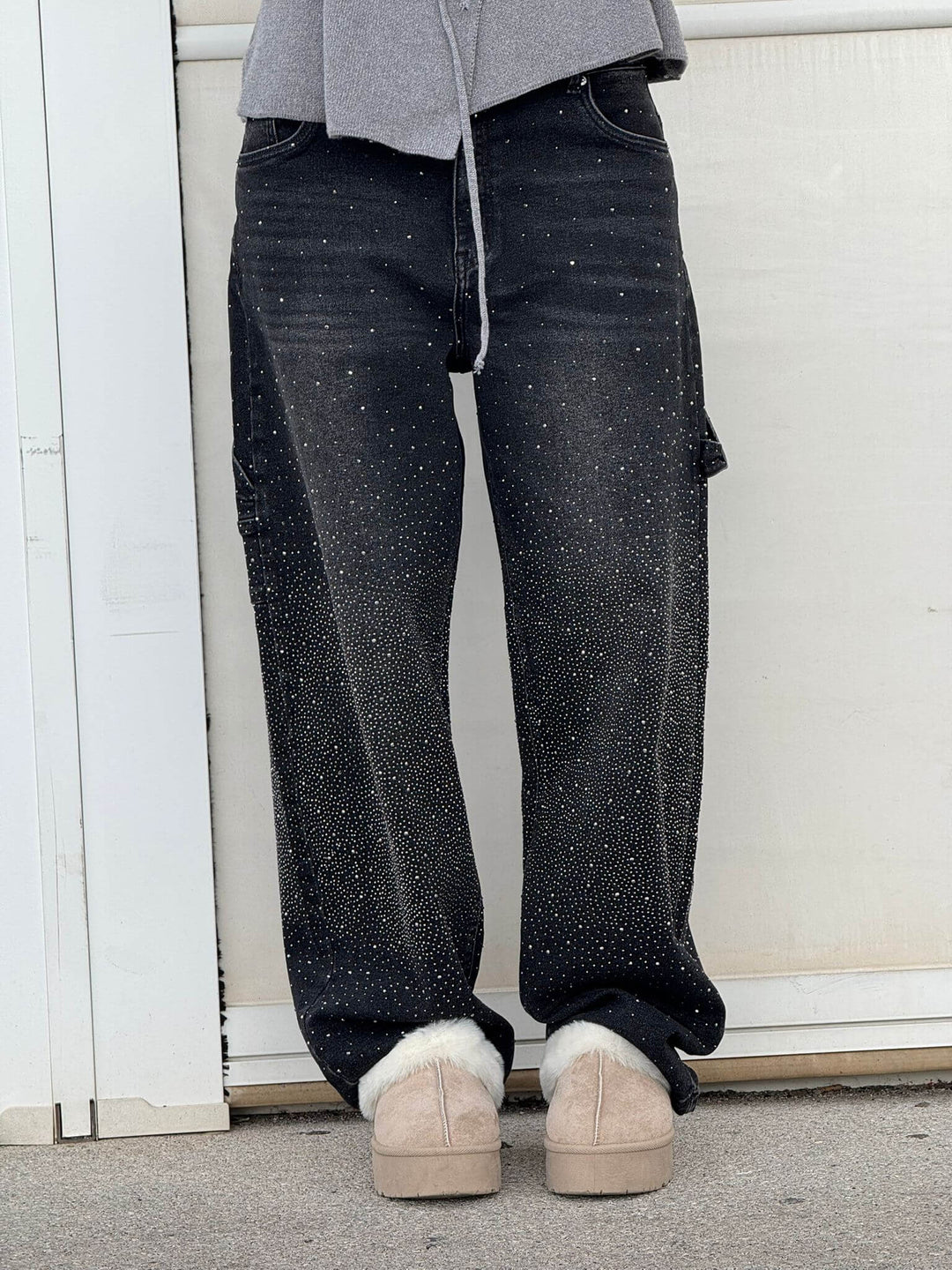 Women’s Diamond Print Straight-Leg Trousers