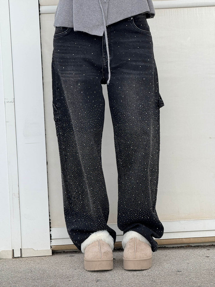 Women’s Diamond Print Straight-Leg Trousers
