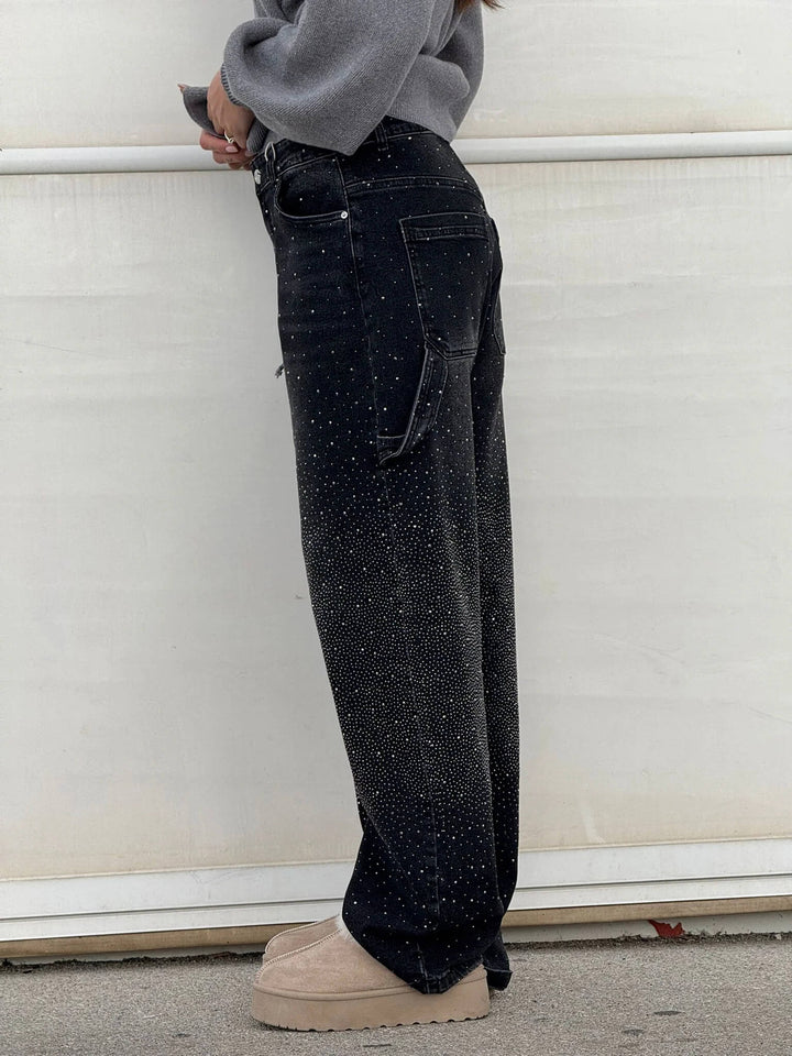 Women’s Diamond Print Straight-Leg Trousers