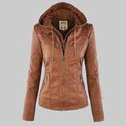 Women’s Hooded Moto Jacket