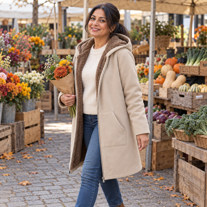 Women’s Sherpa Lined Hooded Winter Coat