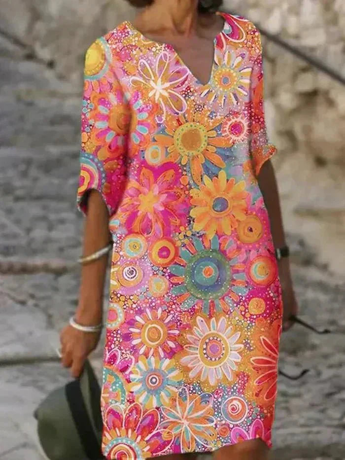Women’s Floral Print Summer Midi Dress