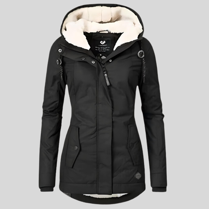 Women’s Hooded Lined Long Raincoat