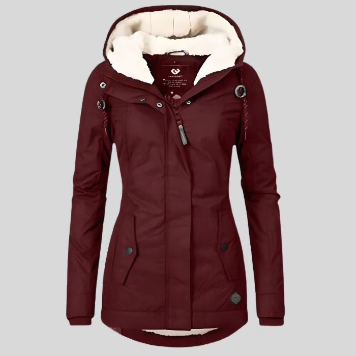 Women’s Hooded Lined Long Raincoat