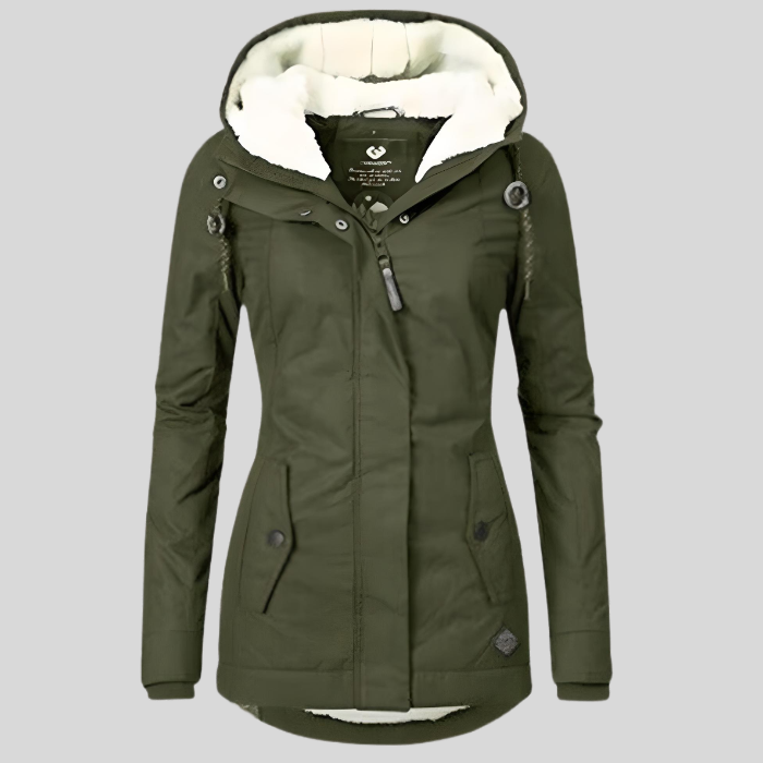 Women’s Hooded Lined Long Raincoat