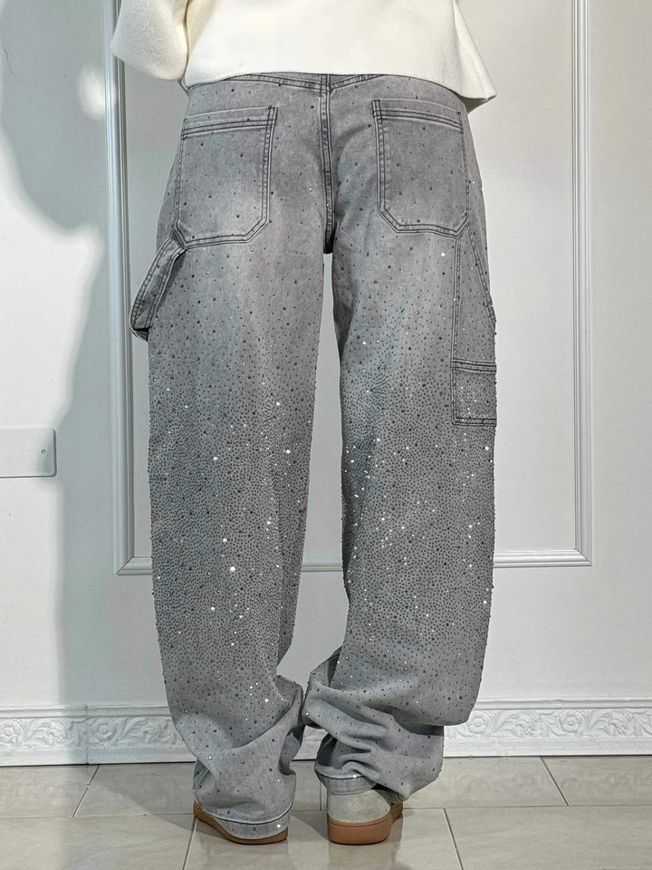 Women’s Diamond Print Straight-Leg Trousers