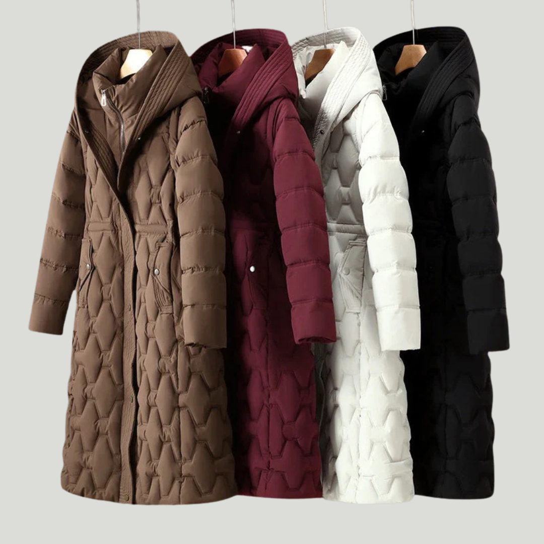 Women’s Long Quilted Hooded Winter Coat