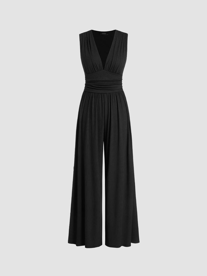 Women’s Chic Sleeveless Wide-Leg Jumpsuit
