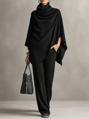 Women’s Elegant Draped Two-Piece Set