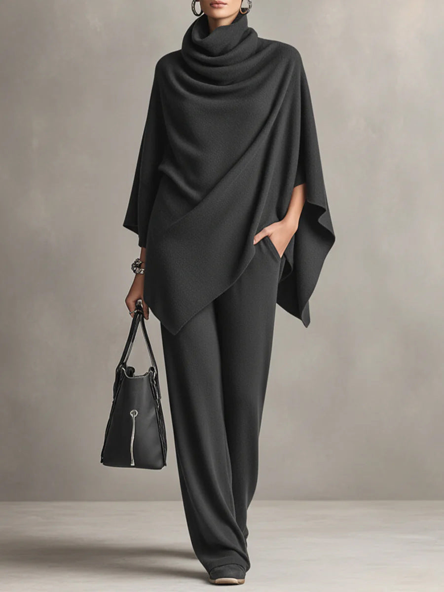 Women’s Elegant Draped Two-Piece Set