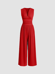 Women’s Chic Sleeveless Wide-Leg Jumpsuit