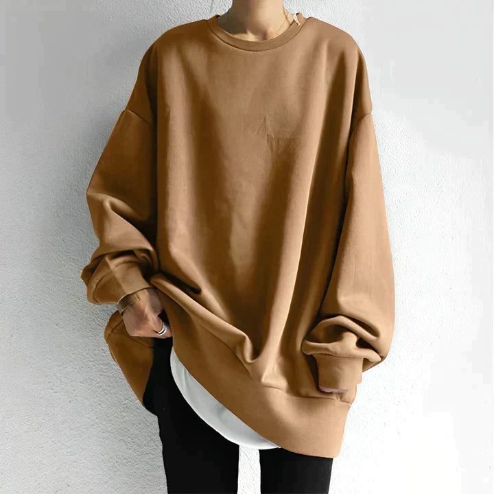 Women’s Oversized Round Neck Pullover Sweater