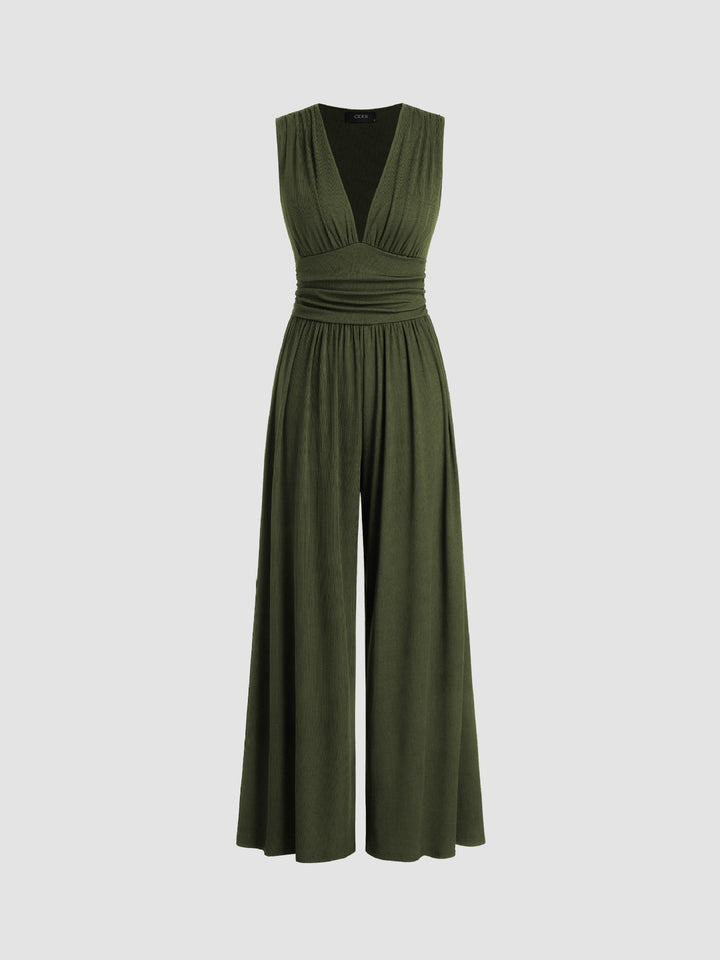Women’s Chic Sleeveless Wide-Leg Jumpsuit