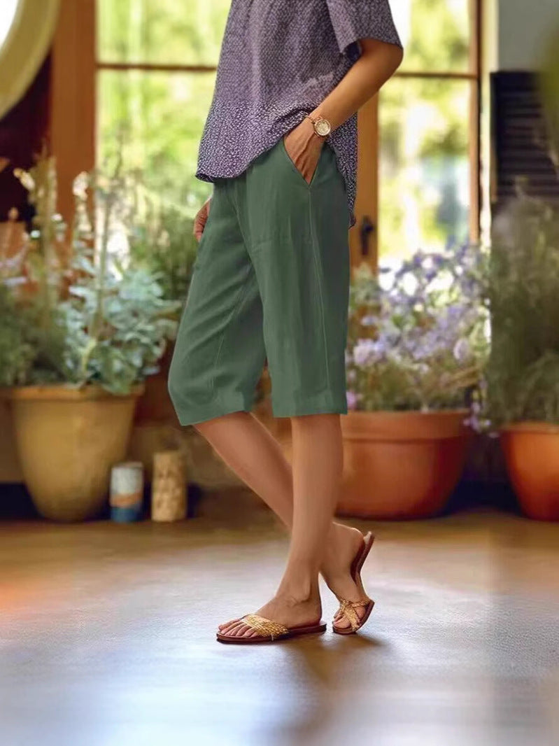 Women’s Minimal Straight Fit Casual Shorts